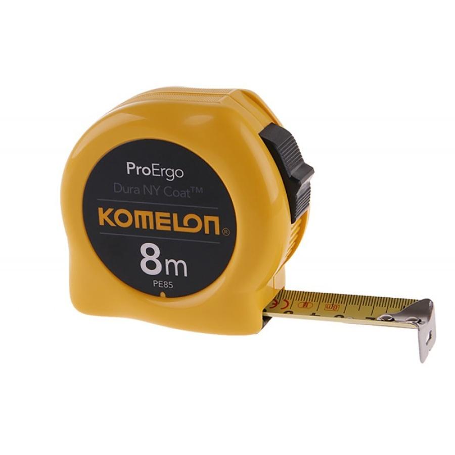 Målebånd på 8 meter med nylonbelagt stålbånd i 25 millimeters bredde